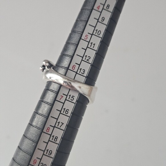 Silver 925 Retro Cat Original Opening Ring Adjustable Knuckle Women Kitty 6-7 - Picture 4 of 12